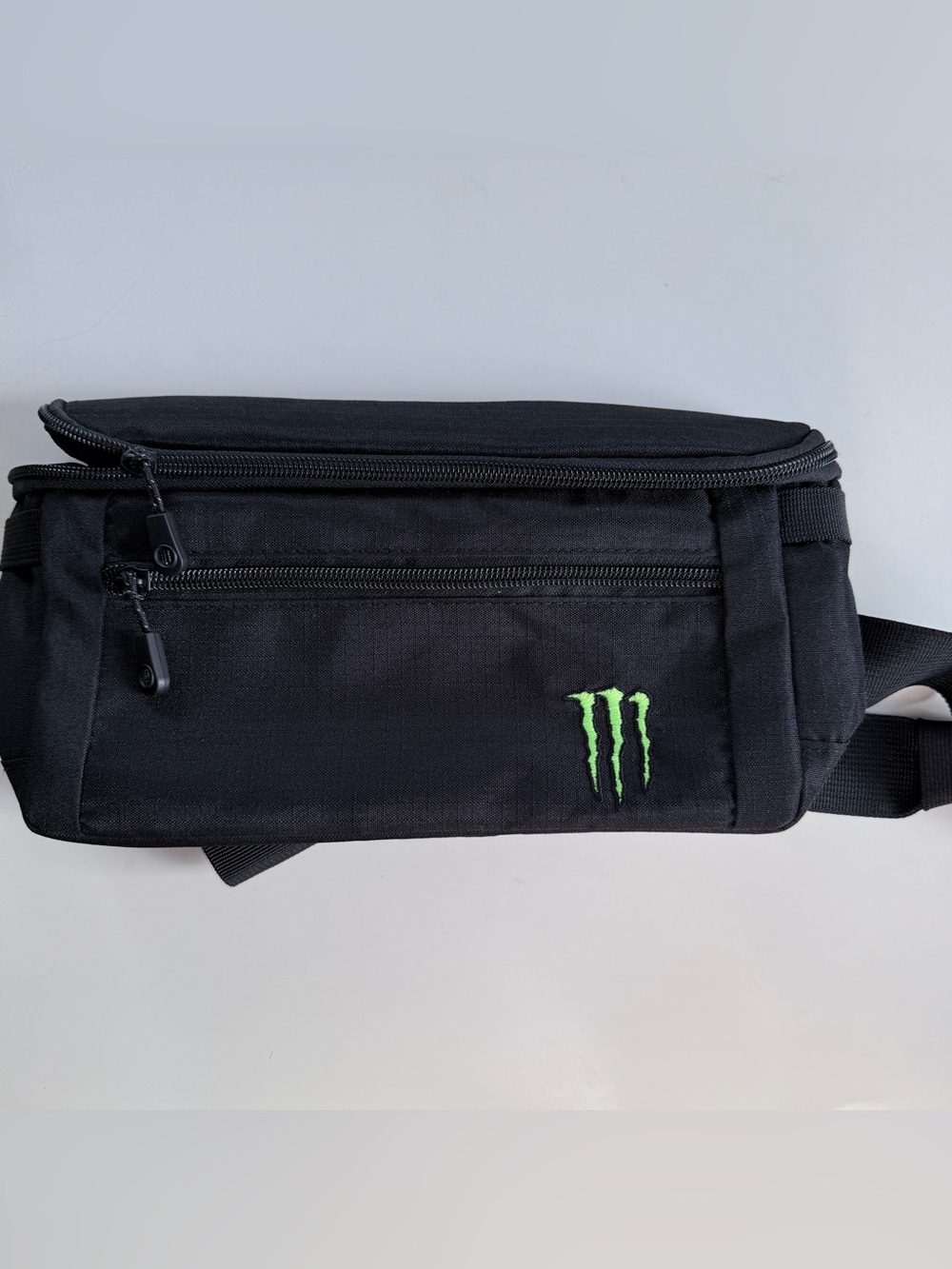Monster Black Waist Pack with Neon Green Logo